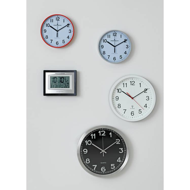 Habitat Radio Controlled Wall Clock - White 0