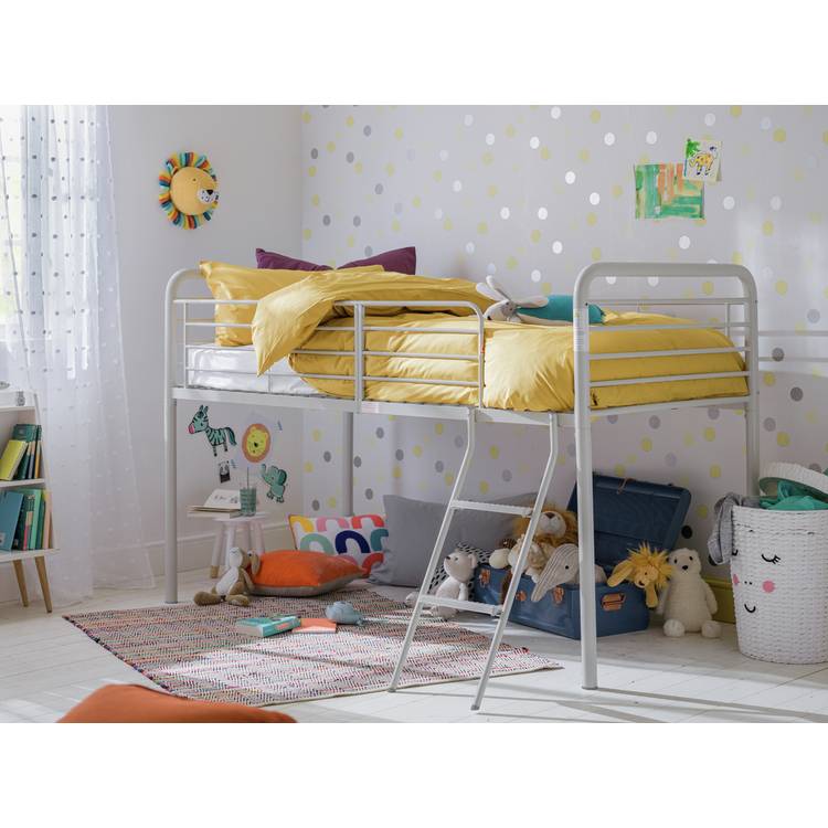 Argos Home Jo Mid Sleeper Metal Bed Frame - Silver 0