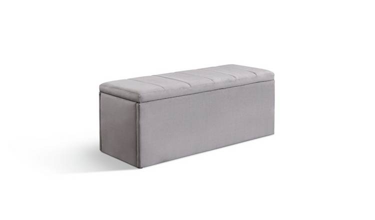 Gray deals velvet pouf