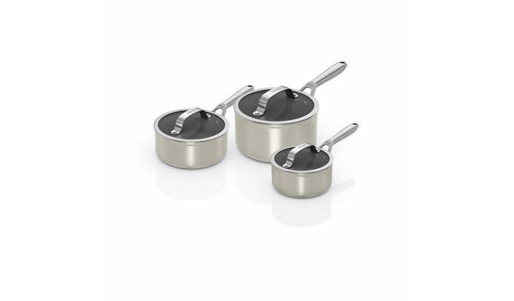 Ninja Ceramic Pro 3 Piece Non Stick Aluminium Saucepan Set