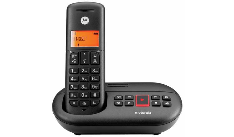 Motorola E211 Cordless Telephone with Answer Machine - Single
