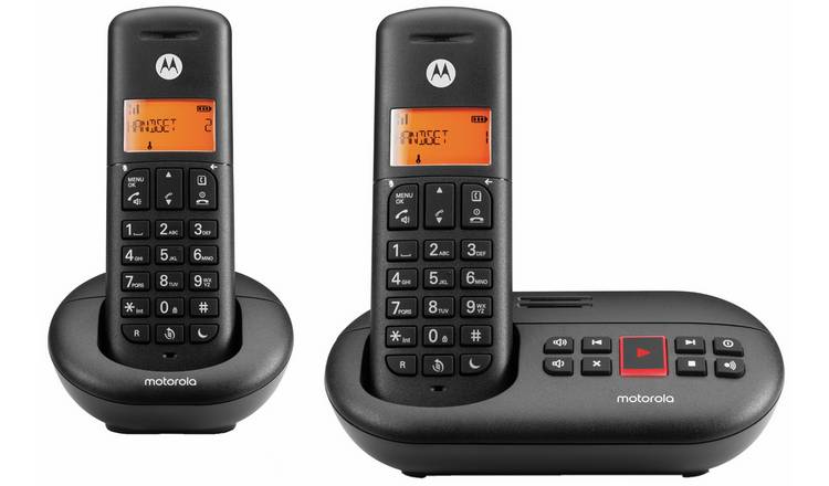 Motorola E212 Cordless Telephone with Answer Machine - Twin
