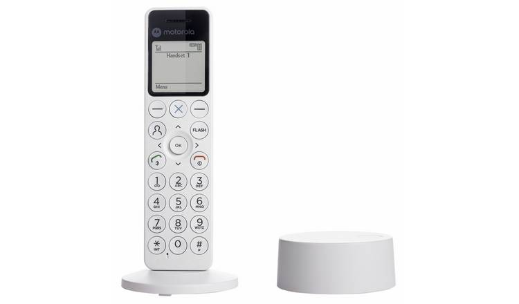 Motorola DOT411 Cordless Telephone with Answer Machine - Single