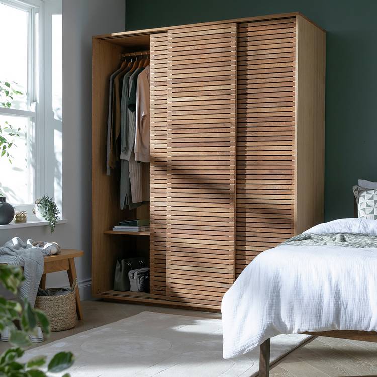 Habitat Max 3 Door Sliding Wardrobe - Oak 0