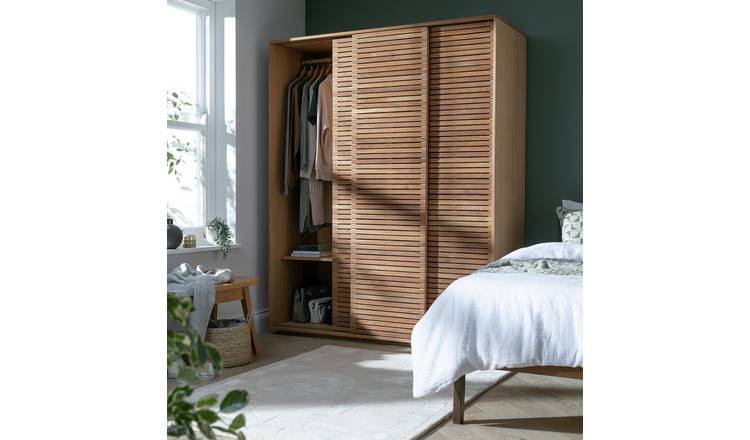 Wooden deals slat wardrobe