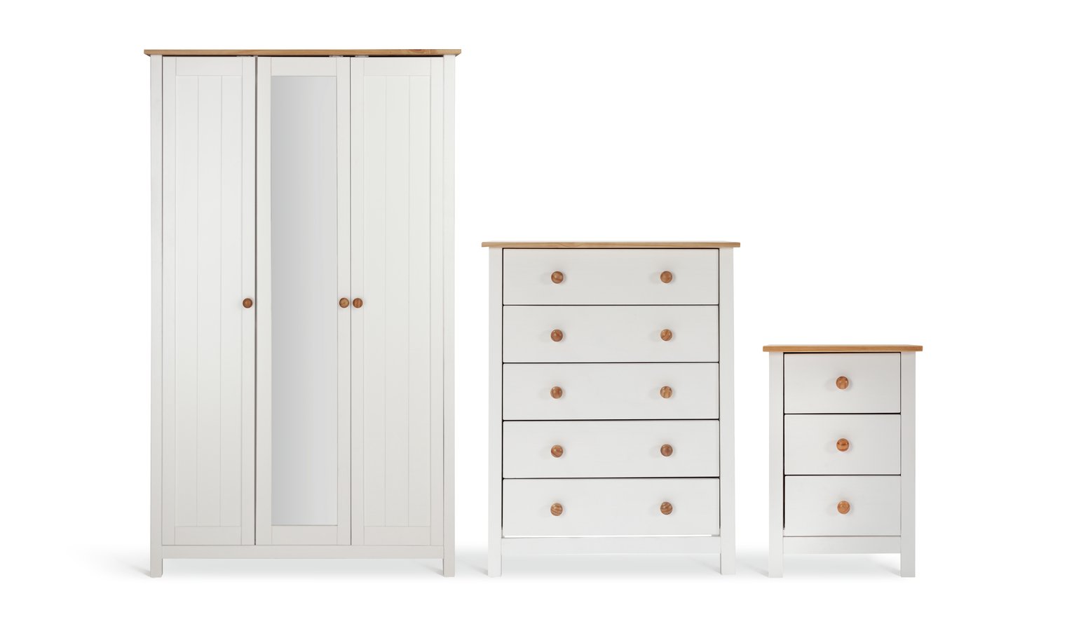 Argos Home Scandinavia 3 Piece 3 Door Wardrobe Set -Two Tone Review