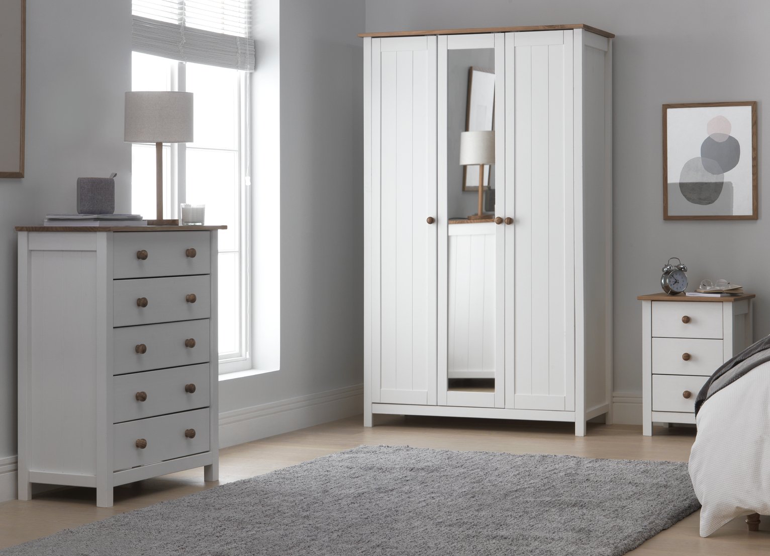 Argos Home Scandinavia 3 Piece 3 Door Wardrobe Set -Two Tone Review