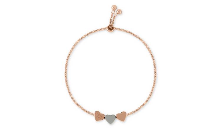 Radley 18ct Rose Gold and Silver Plated Heart Charm Bracelet