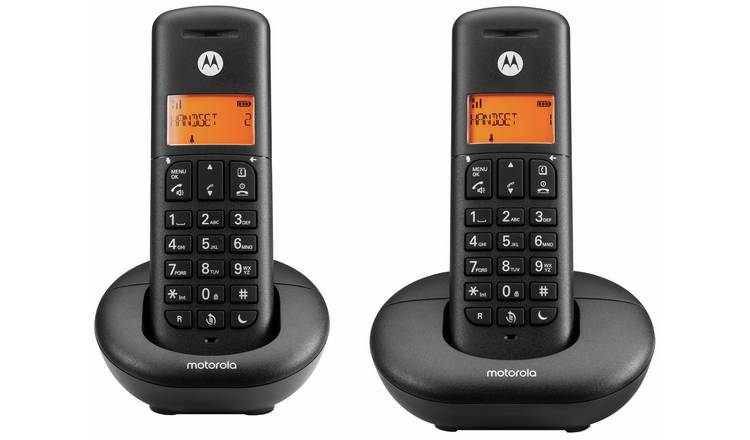 Motorola E202 Cordless Telephone - Twin