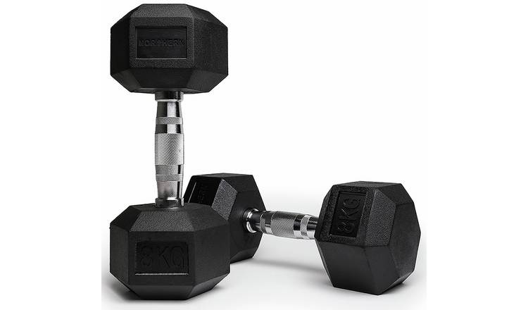 Northern Hex Cast Iron Dumbbells Set - 2 x 8Kg