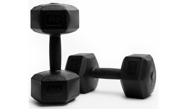 Northern Plastic Hex Dumbbells Set - 2 x 6Kg