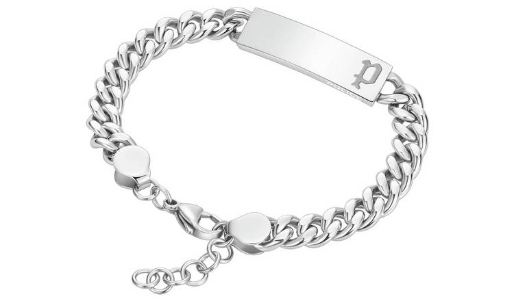 Police Polished Stainless Steel Plain Motif Bracelet