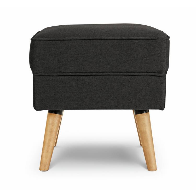 Habitat Callie Fabric Footstool - Charcoal 0
