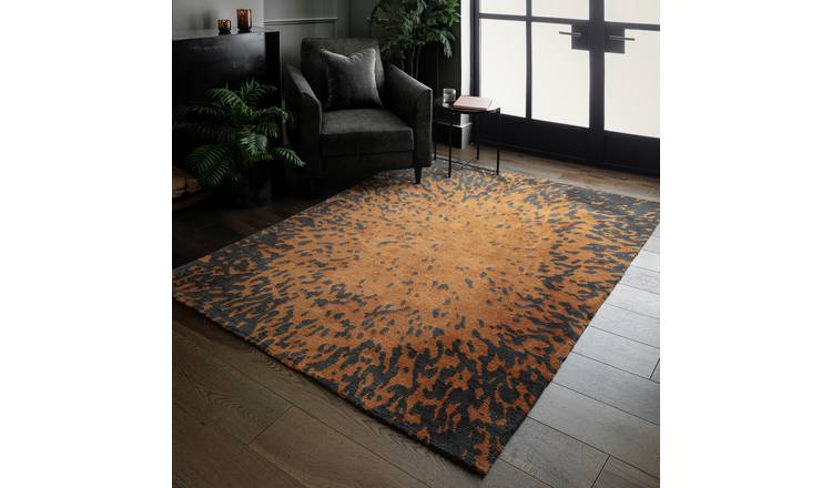 Asiatic Wilder Splash Spice Orange Cut Pile Rug - 160x230cm