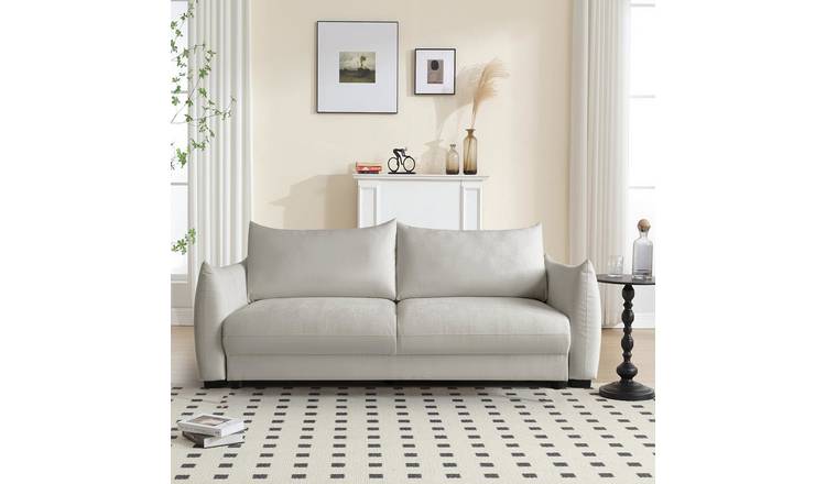 Dorel Bronte Fabric 3 Seater Sofa Bed - Natural