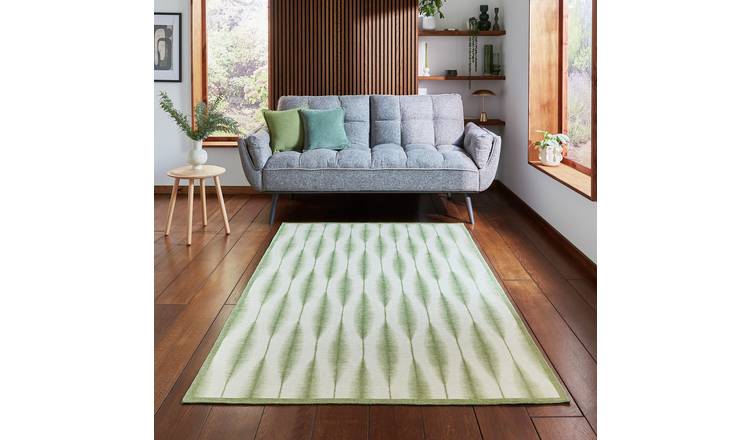 Scion Kasuri Sage Green Flatweave Rug - 76x150cm
