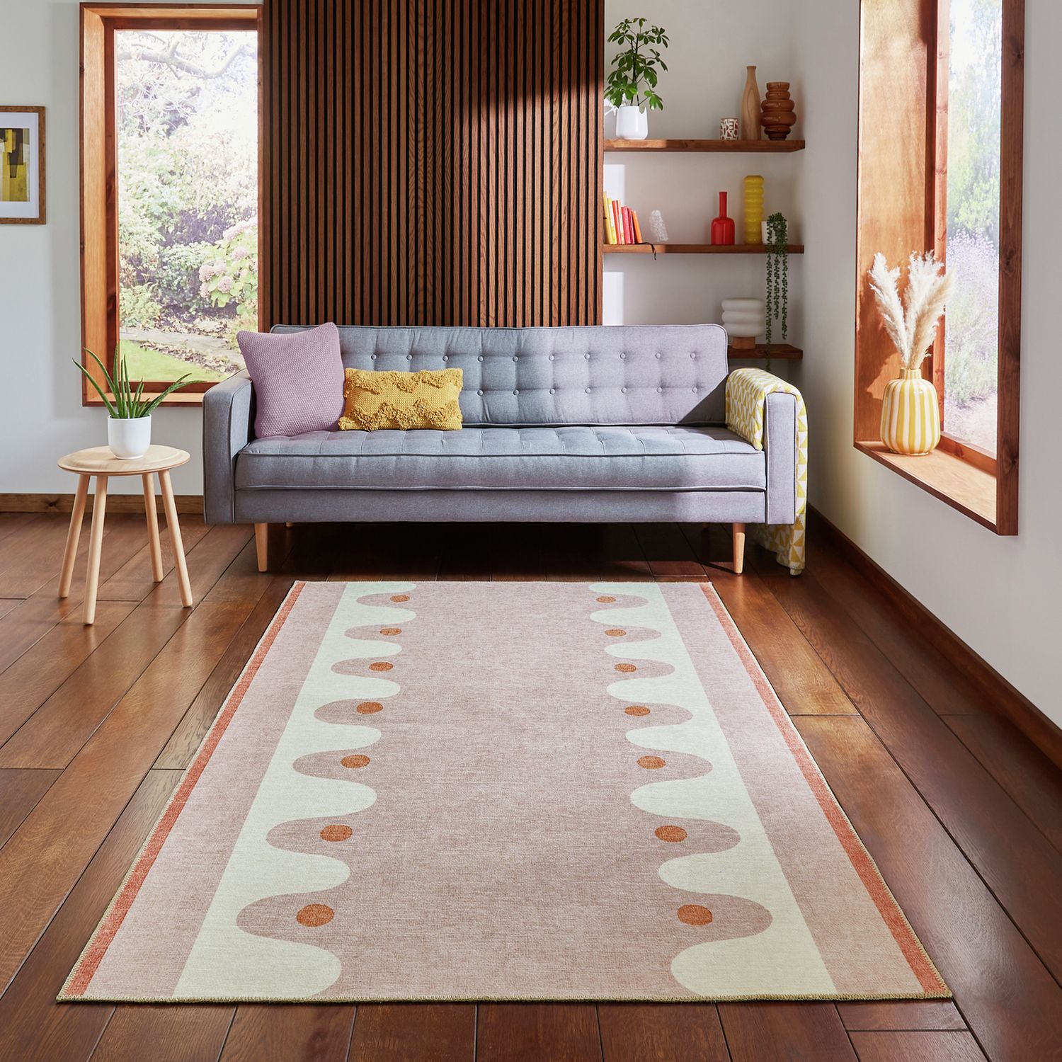Scion Oakham Blush Pink Flatweave Rug - 120x170cm