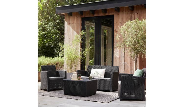 Keter 4-Seater Mia Lounge Set with Storage Table