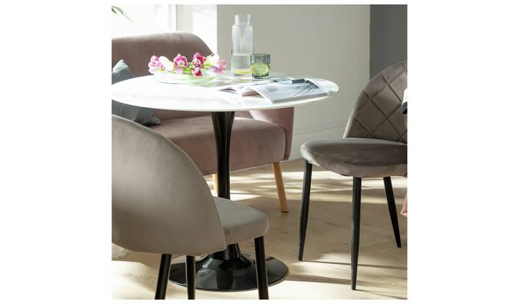 Marble look deals round dining table