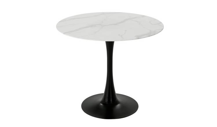 Habitat Tulip Marble Effect 4 Seater Dining Table