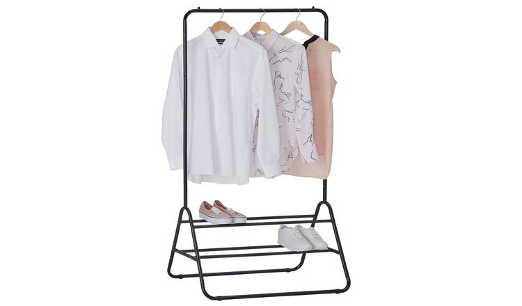 Buy Habitat Arnie Clothes Rail with Shoe Rack Black Clothes