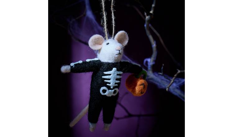 Argos Home Mouse In Skelton Felt Hanging Decoration