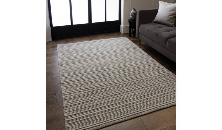 Asiatic Ravine Grey Wool Flatweave Rug - 120x170cm