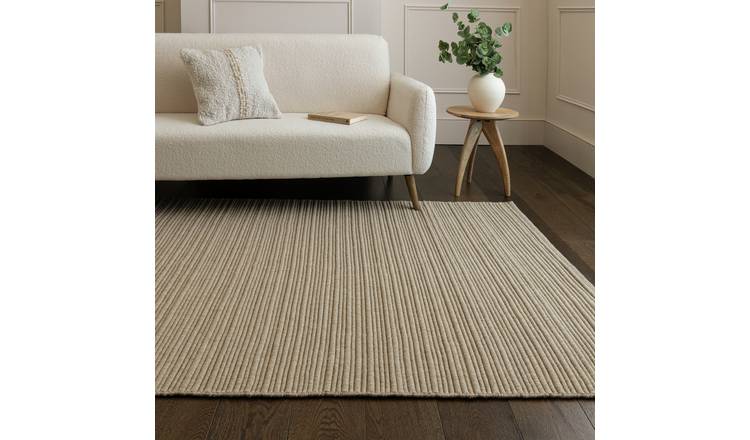 Asiatic Ravine Sand Wool Flatweave Rug - 120x170cm