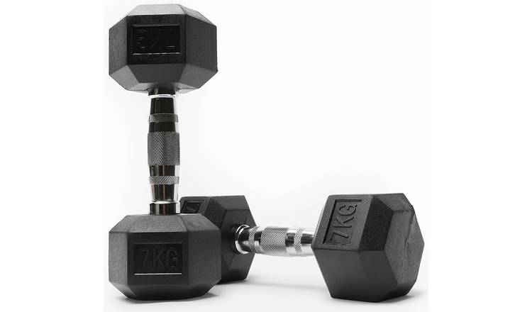 Northern Hex Cast Iron Dumbbells Set - 2 x 7Kg