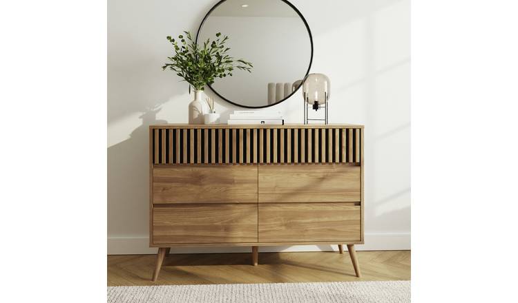 GFW Rowan 6 Drawer Chest - Oak