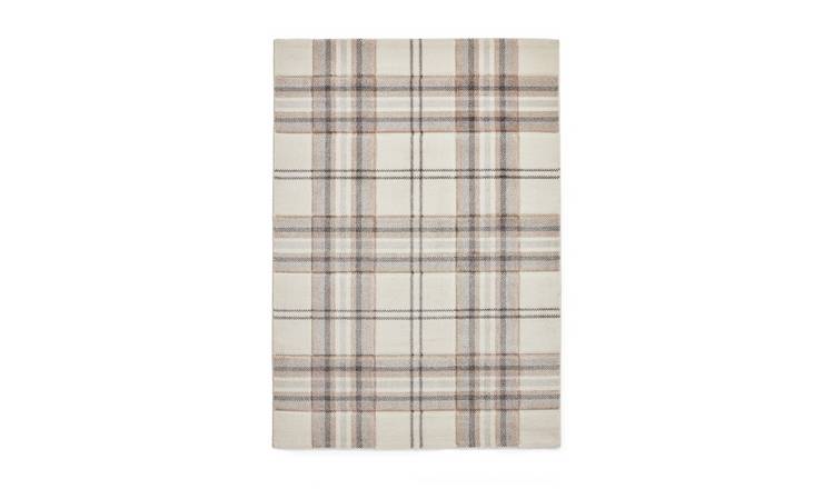 Catherine Lansfield Kelso Natural Short Pile Rug - 80x150cm