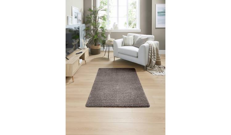 Buddy Mocha Brown Shaggy Rug - 100x150cm