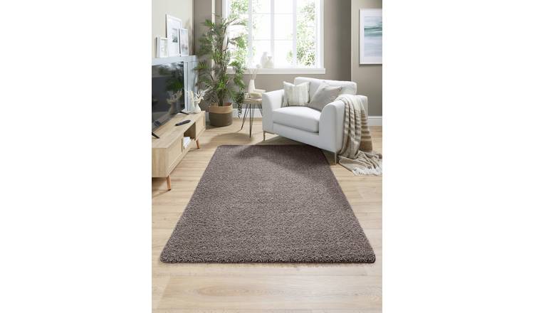 Buddy Mocha Brown Shaggy Rug - 140x200cm
