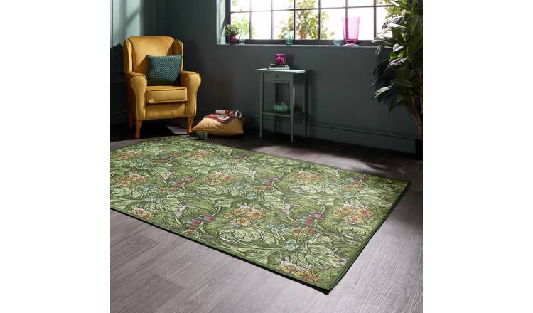 Laurence Llewelyn Bowen Hedgerovia Green Flatweave Rug - 152x230cm