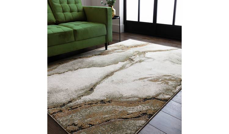 Asiatic Mirage Oasis Green Short Pile Rug - 120x170cm