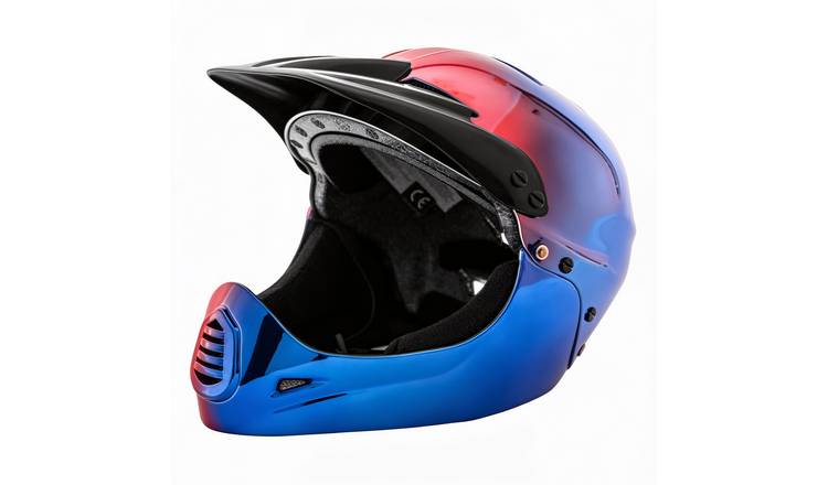 Zinc Motoflame 58-60cm Full Face Kids Helmet - Red & Blue