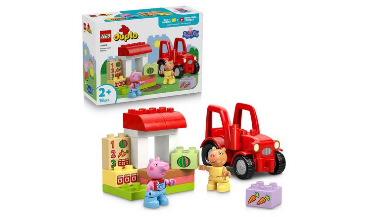LEGO DUPLO Peppa Pig Tractor and Market Toddler Toy 10468