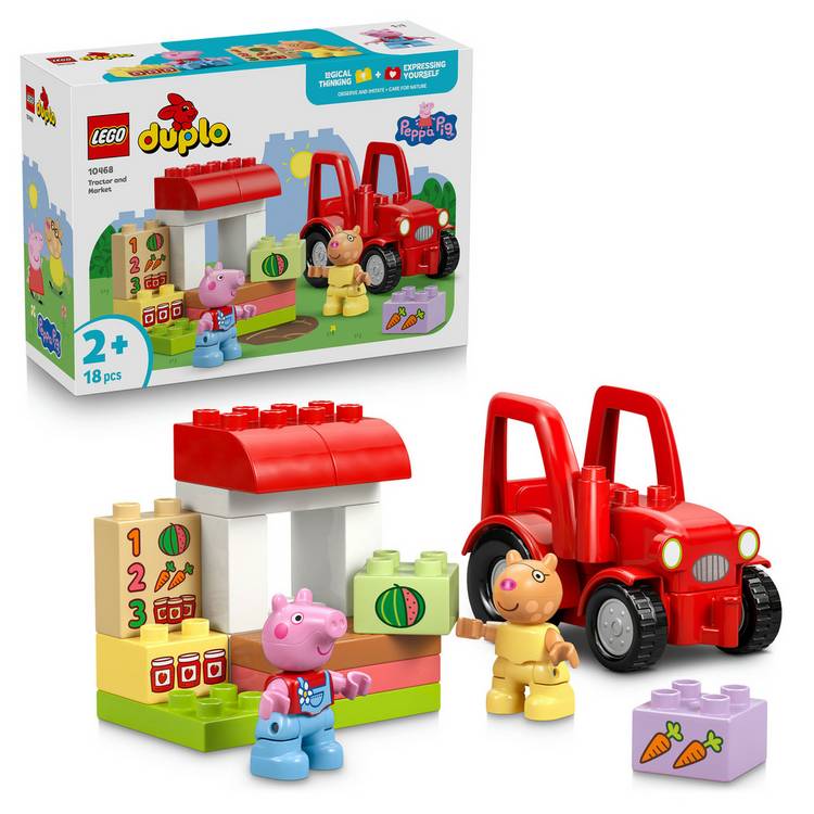 LEGO DUPLO Peppa Pig Tractor and Market Toddler Toy