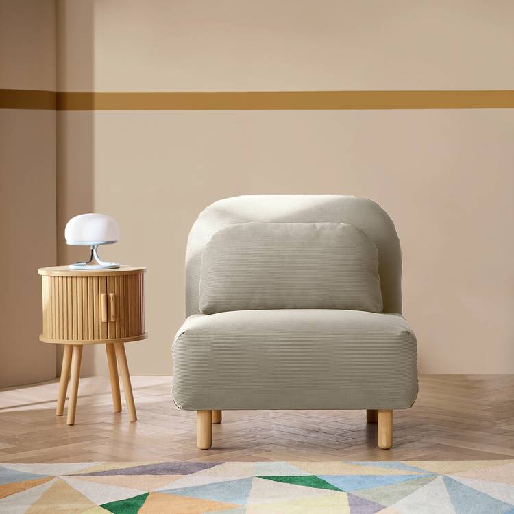 Habitat Benji Single Fabric Chairbed -  Natural 0