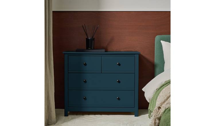 Habitat Brooklyn 4 Drawer Chest - Ink Blue