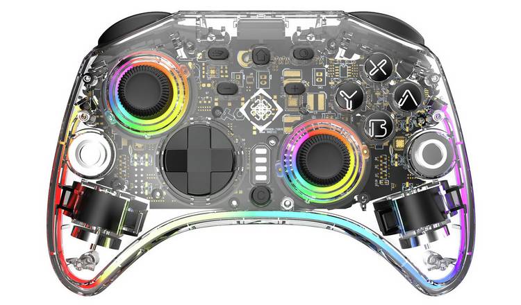 Deltaco GAM-198-T RGB Nintendo Switch 2 Wireless Controller - Clear