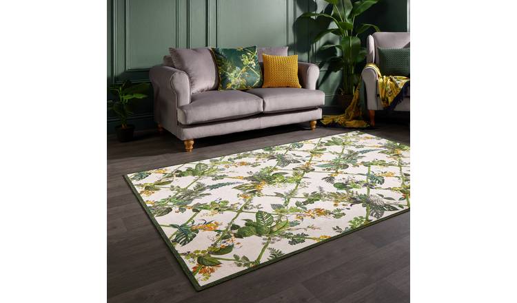 Laurence Llewelyn Bowen Cotswold Fantasia White Flatweave Rug - 152x230cm