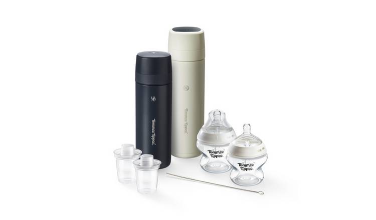 Tommee Tippee PrepGo Portable Formula Feed Maker Set & Newborn Bottles Kit