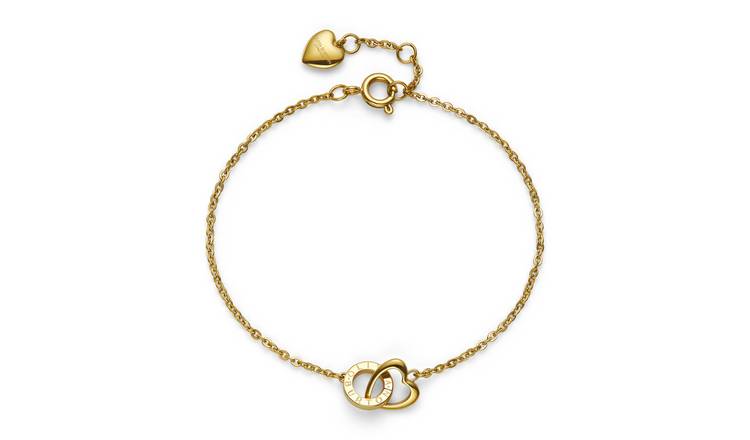 Olivia Burton Gold IP Heart Interlink Bracelet