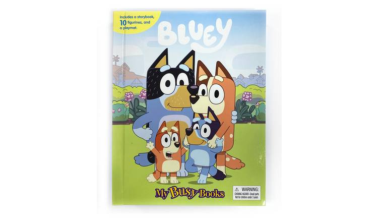 BBC Bluey Kids My Busy Book 10 Figurines and Playmat