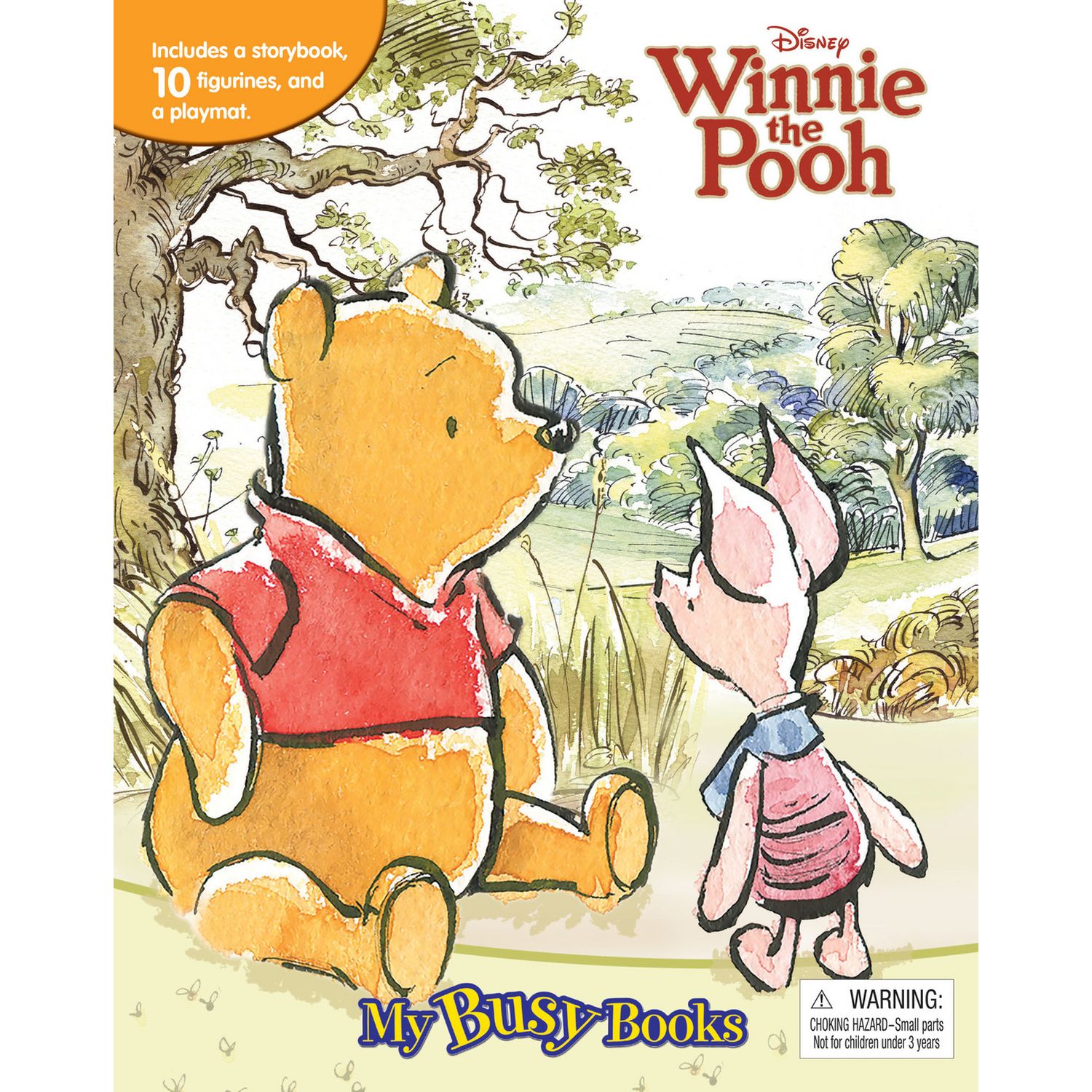 Disney Winnie the Pooh Kids Busy Book with 10 Figurines and Playmat