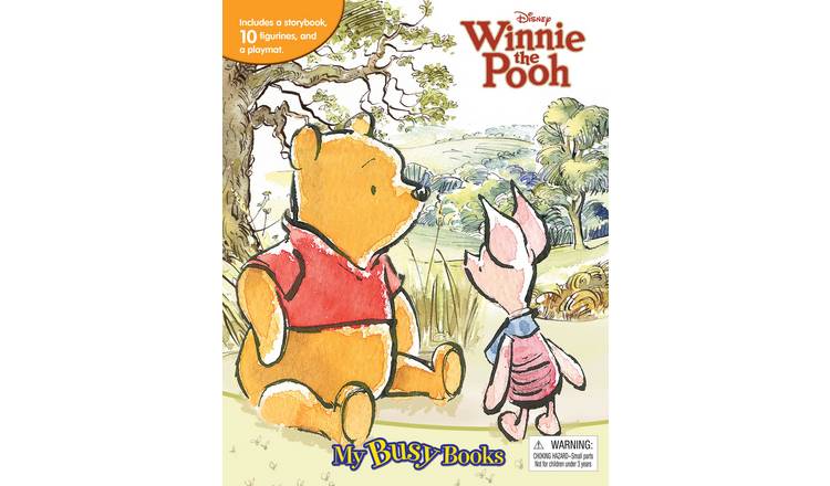 Disney Winnie the Pooh Kids Busy Book with 10 Figurines and Playmat