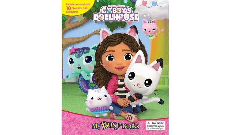 Universal Gabby's Dollhouse Kids My Busy Book with 10 Figurines and Playmat