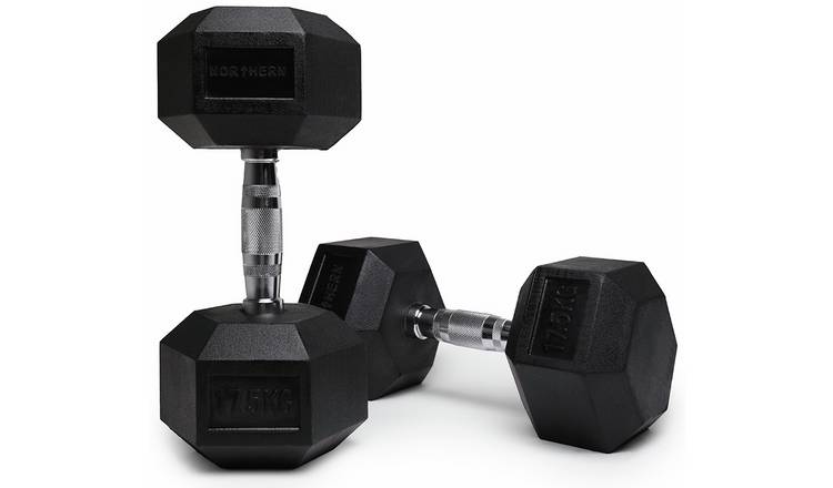 Northern Hex Cast Iron Dumbbells Set - 2 x 17.5Kg