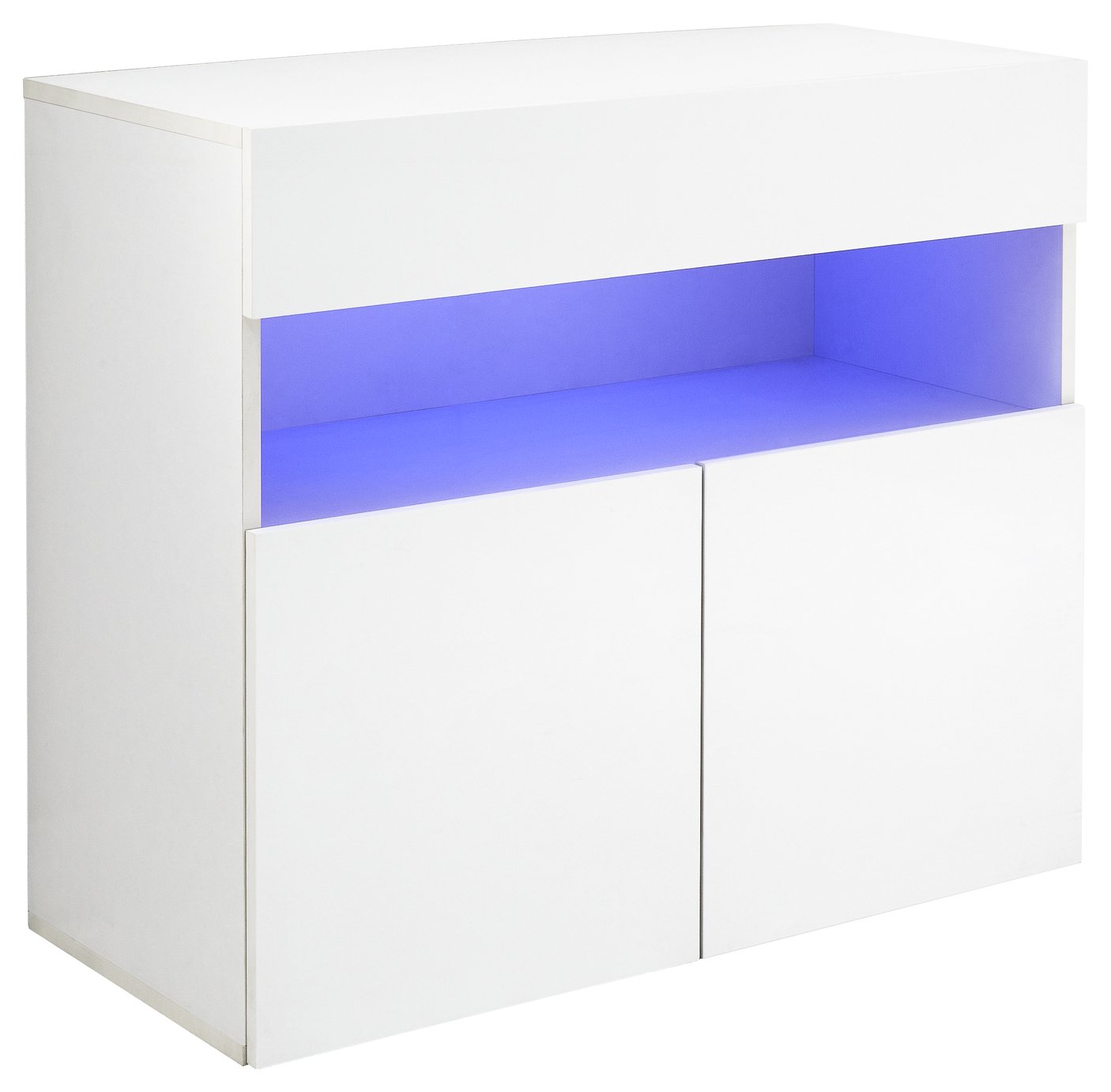 GFW Galicia 3 Door Wall Mounted LED Sideboard - White
